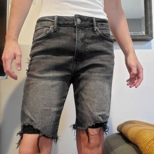 American eagle black torn Jean shorts